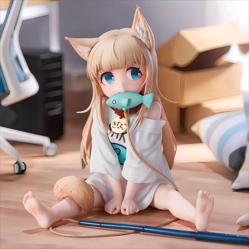 12Cm Hot Japanese Game Nekopara Figure Kinako Sitting Posture Kawaii Pvc Action Figures Model Desktop Car Decoration Toy Gifts