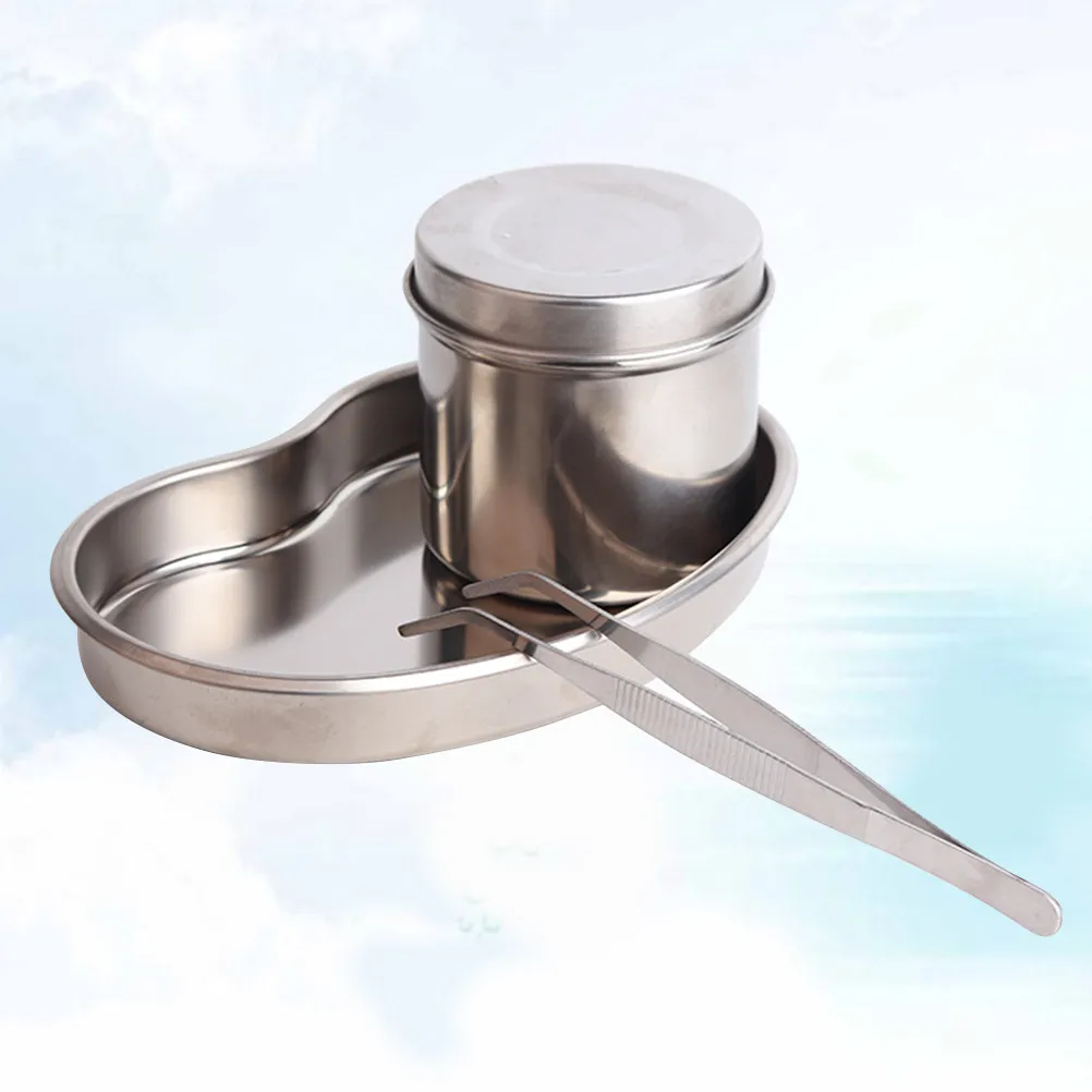 

Stainless Steel Eyebrow Lip Sterilization Kit Compact Anti-Iodine Tools Set for Salon Spa Tattoo Treatments Supplies