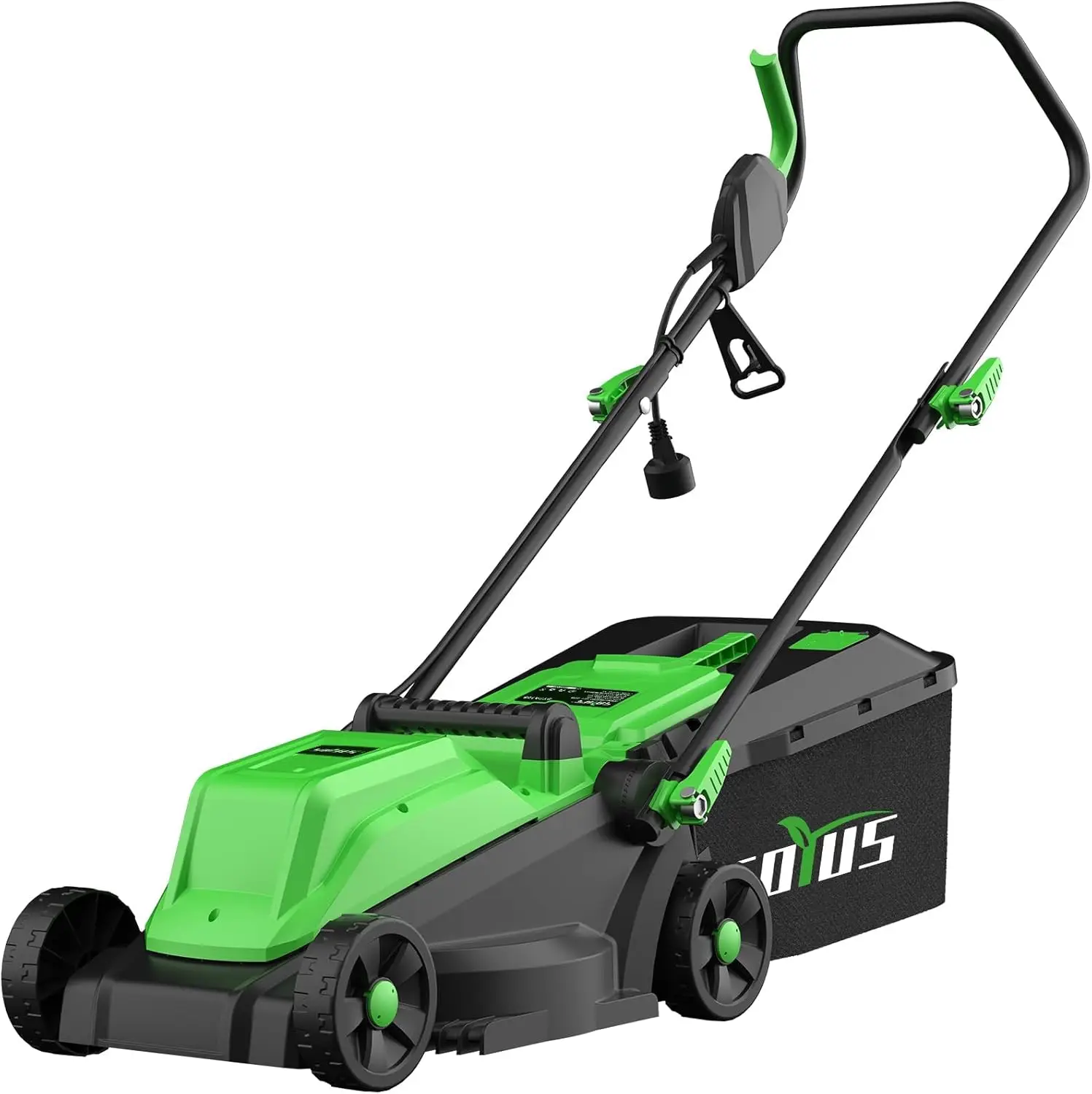 

13 Inch Electric Corded Lawn Mower with 10-Amp Motor, 8 Gallon Collection Bag and Adjustable Cutting Height for Yard