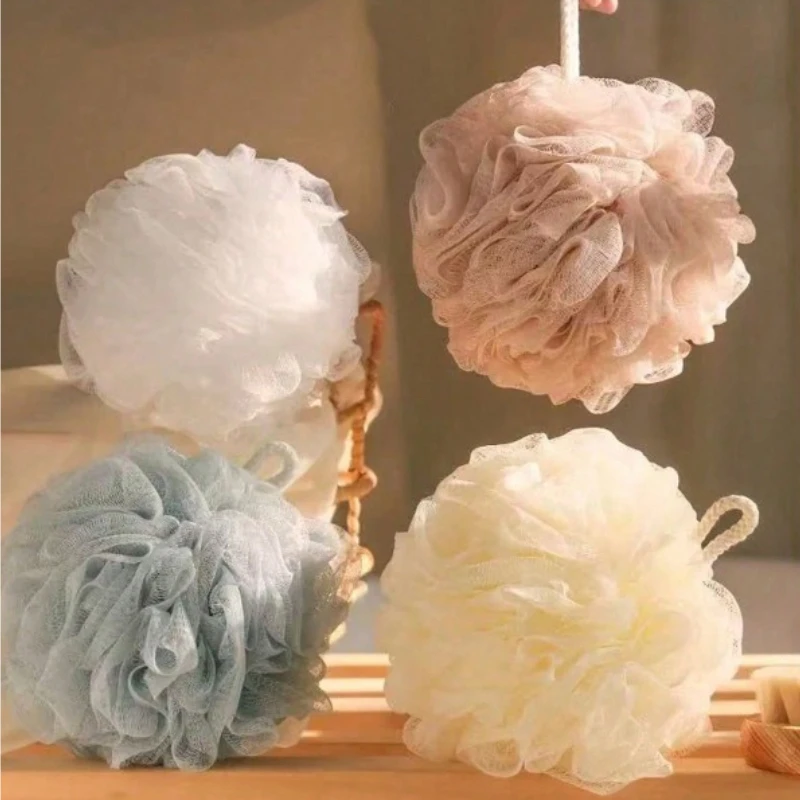 

Роскошный цветочный шарик для ванны для женщин, очень большой пуф из люфы, который работает, идеальный подарочный набор для нее, создает насыщенную пену с меньше