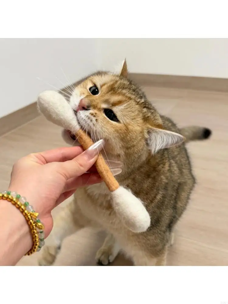6x Colorful Plush Cats Toy For Aggressive Chewers Enhances Kitten Dental Hygiene Indoor Play 