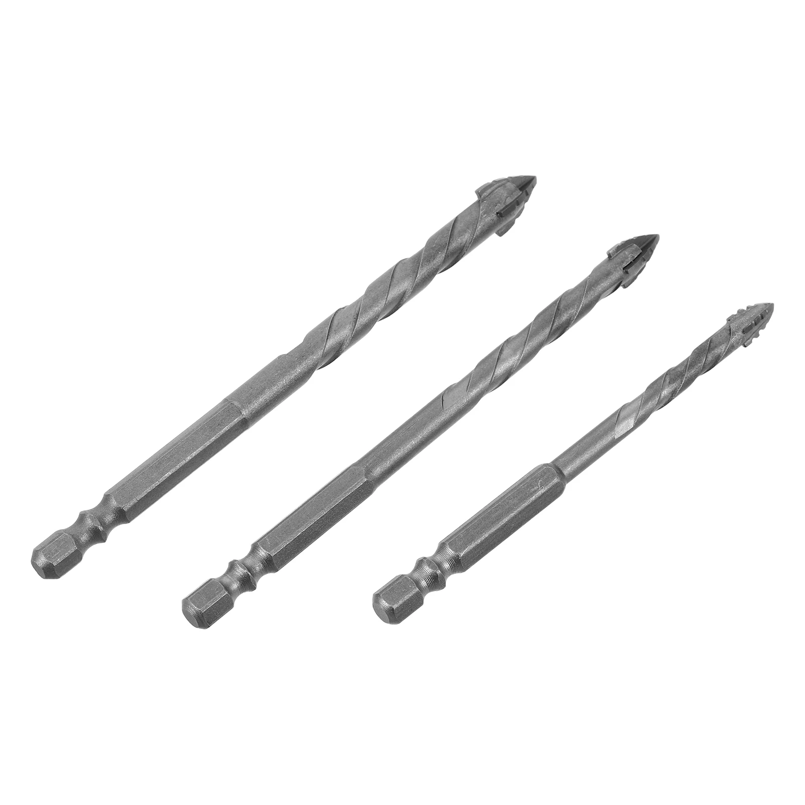 

3pcs Offset Drill Bit Tungsten Steel for Concrete Ceramic Tile Drilling Wear Resistant Multipurpose Hole Saw Impact