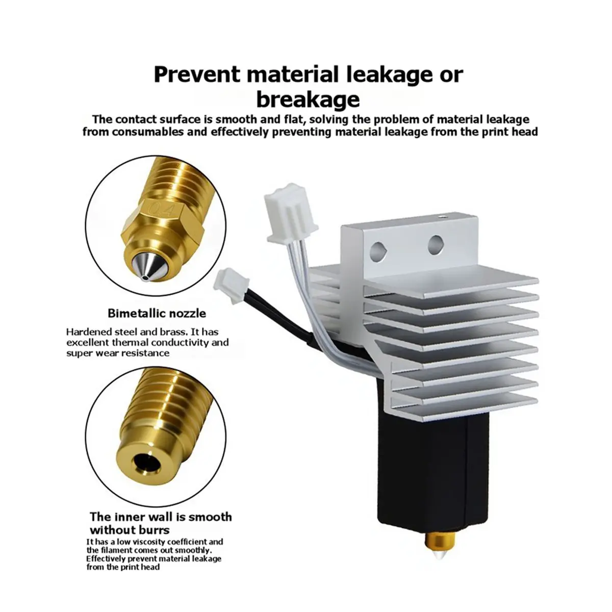 [VALUE PACK]Extruder Hotend Kit for Centauri Carbon Hotend Heating Block Throat Kit with Silicone Cover Nozzle Brushes 0.4mm