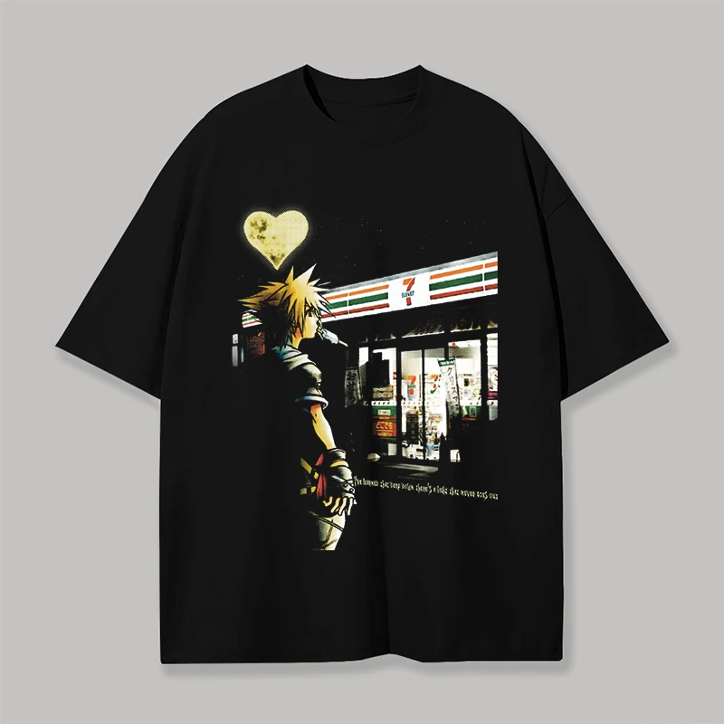 Camiseta con nuevo modelo de Anime Lover Kingdom Hearts Sora, ropa para todo el año, ropa con personalidad, talla grande, producto unisex para parejas