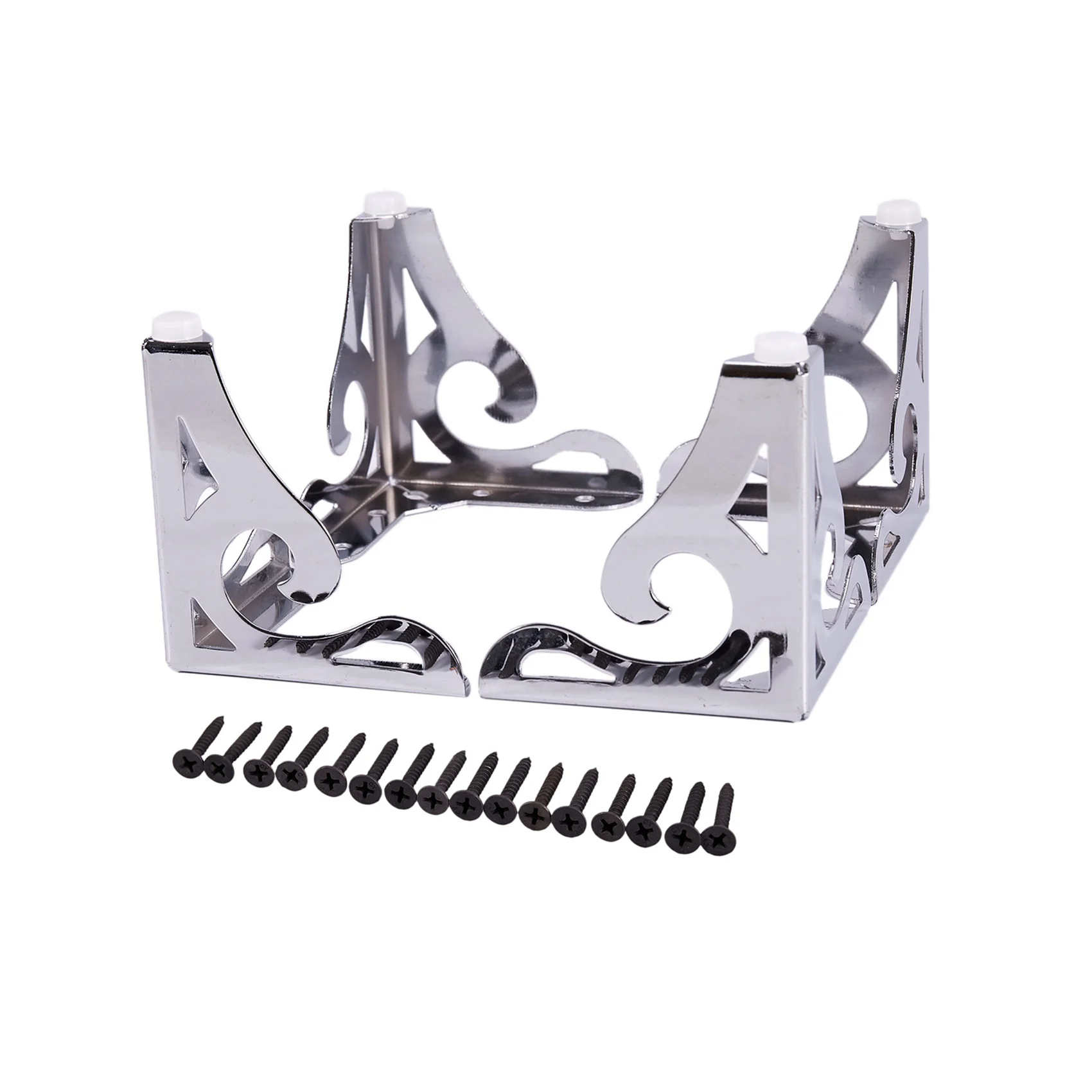 أرجل أريكة الأثاث الحديث المجوفة المعدنية لطاولة الأريكة وخزانة الخزانة مجموعة من 12 (10 سم)-A68E #1