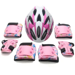 Conjunto de equipo de protección de ciclismo para niños y niñas, 2, 3, 4, 5, 6, 7, 8, 9, 10, 11, 12, 13 años, casco, rodillera, codo