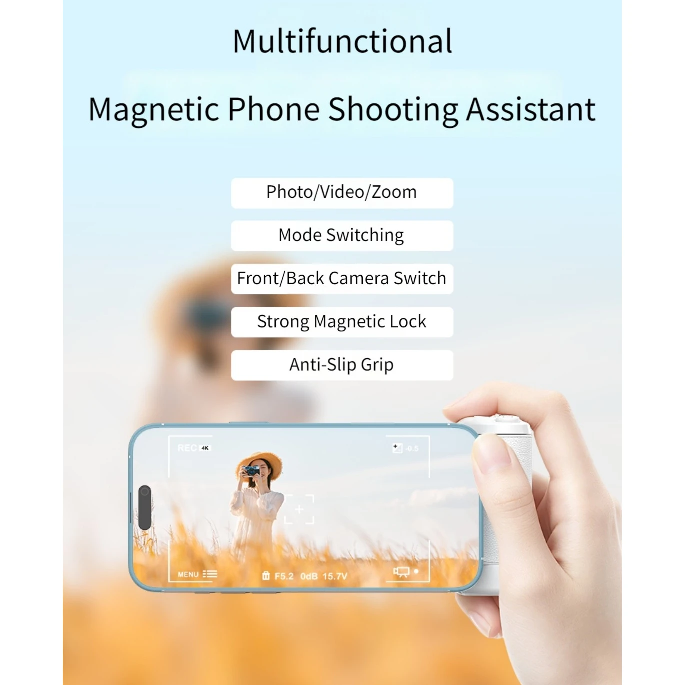 FOR- Mobile Magnetic Assisted Camera Zoom  Remote Control Anti Shake Handheld For-Stabilizer Replace Practical Tool