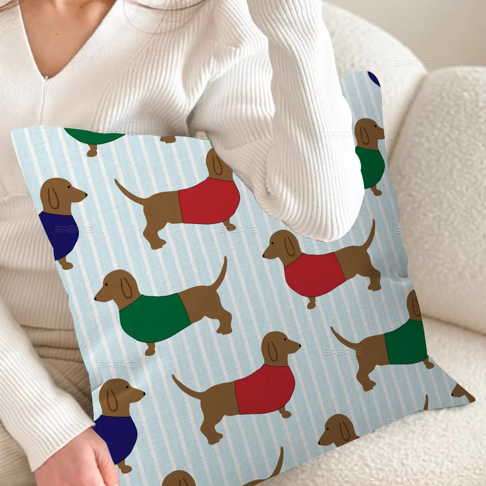 Animals Dogs Dachshund Cushion Cover 30x50 Polyester Sofa Cushions Decorative Throw Pillows Home Decoration Pillowcover