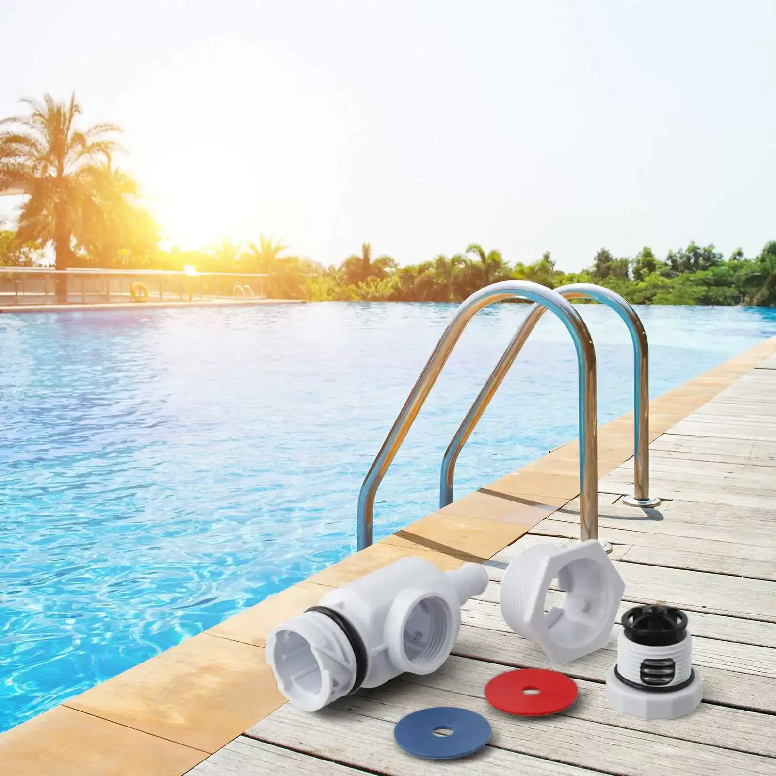 

1set Pool Cleaner Wall Fitting Connector For Polaris Hose Pool Cleaner Quick Disconnect Valve 280 180 6-500-00 Connector Kit