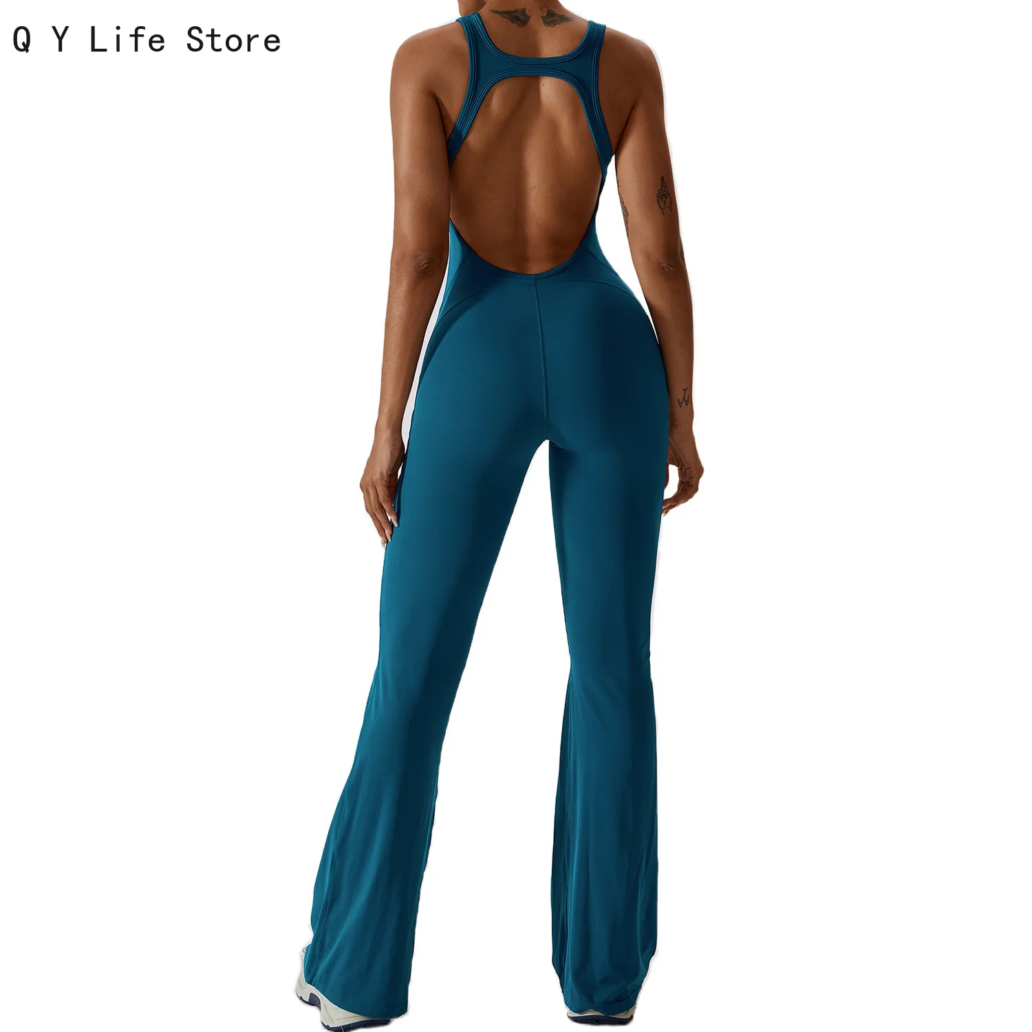 

Fast-drying Tight-fitting Yoga Jumpsuit Dance Sports Fitness Clothes Hip Abdomen Micro-pull One-piece Yoga Clothes