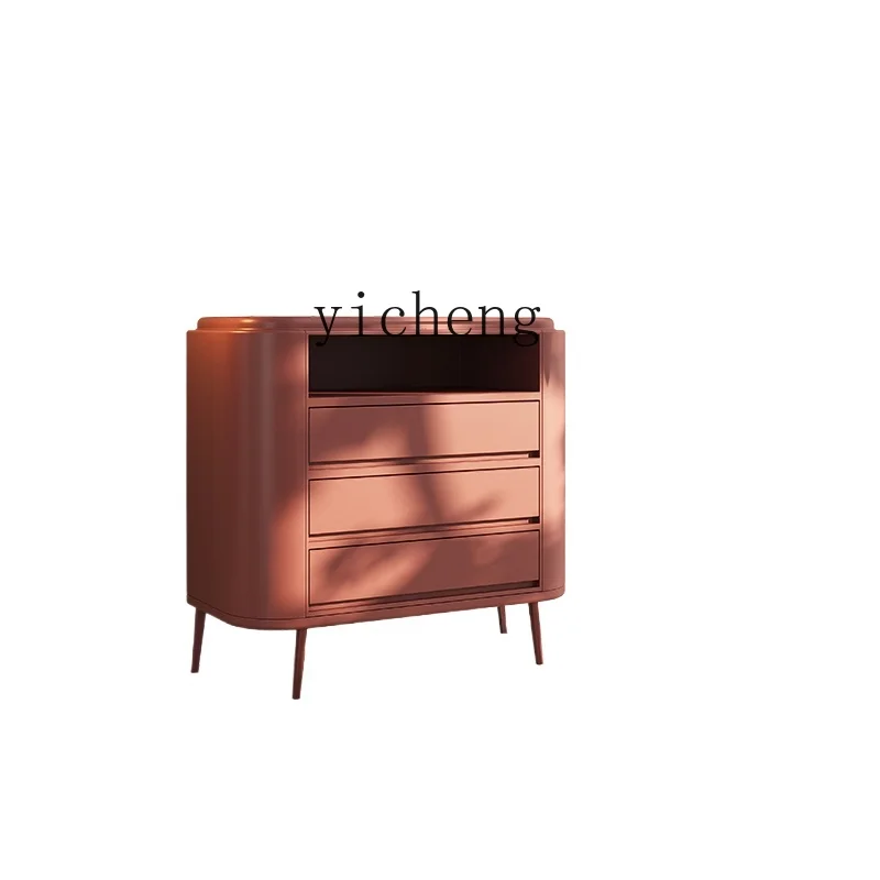 

TQH simple modern art closet storage cabinet living room locker porch cabinet is quiet and light and retro.