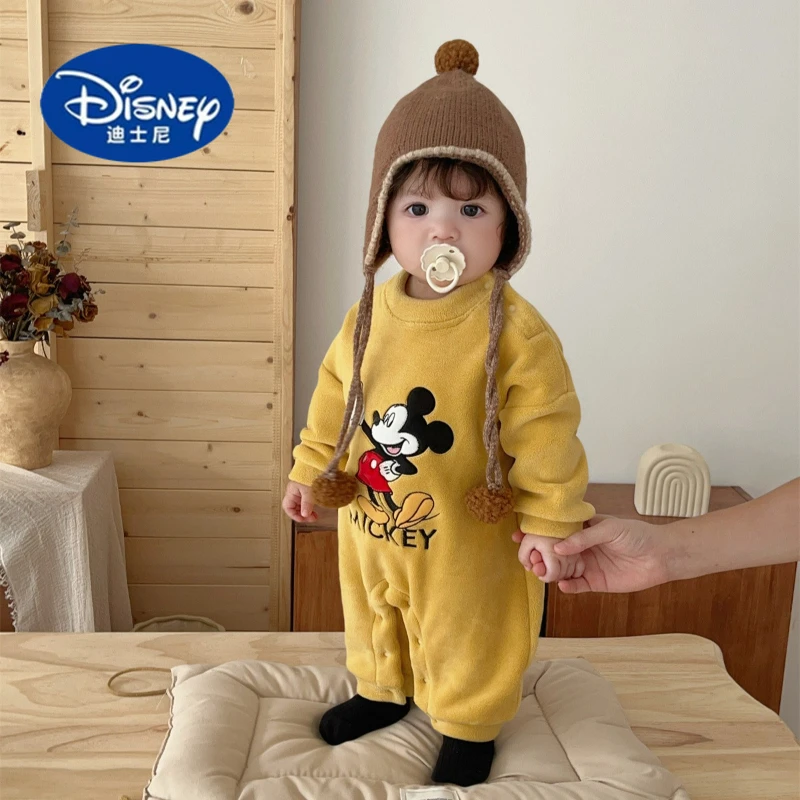 

Disney 2025 Winter Fleece-Lined Romper | Cozy Cartoon One-Piece for Babies & Infants 0-24M, Warm Outdoor Outfit