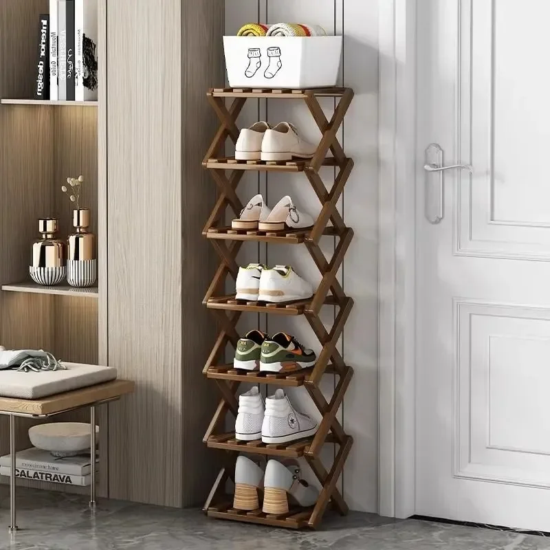 

Folding shoe rack for home use, no installation required. Multi story narrow dormitory with gaps, easy storage shoe cabinet