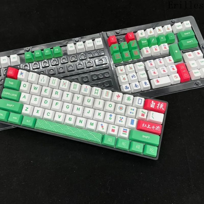 

Chinese Mahjong Theme Key Cap High Quality PBT Thermal Sublimation Keycaps Personalized Diy MX File Mechanical Keyboard Switch