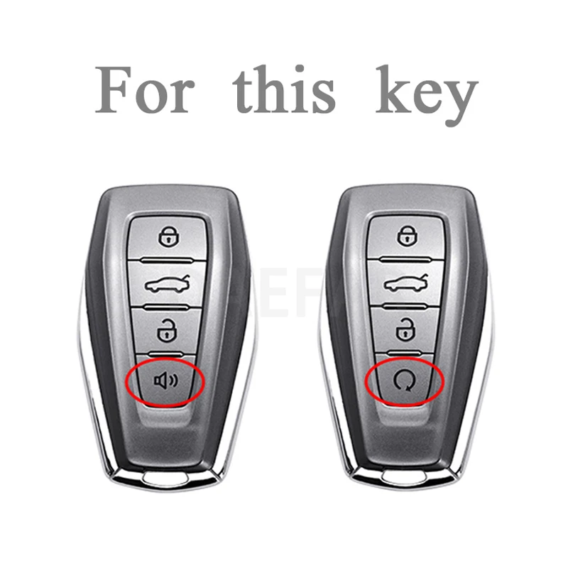 لجيلي Okavango Coolray أطلس Monjaro Tugella Emgrand GT S Proton X50 X70 X6 X7 EX7 GC 4 أزرار غطاء حافظة مفاتيح السيارة من البولي يوريثان #3