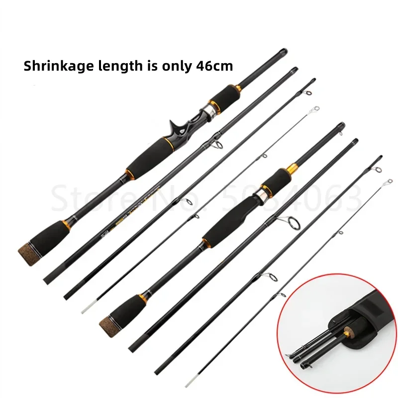 1.8m 2.1m 4-5 Section 7-35g Fishing Rod Carbon Fiber Lure Spinning Casting Fast Light Fishing Pole Bait Rod Fishing Rod