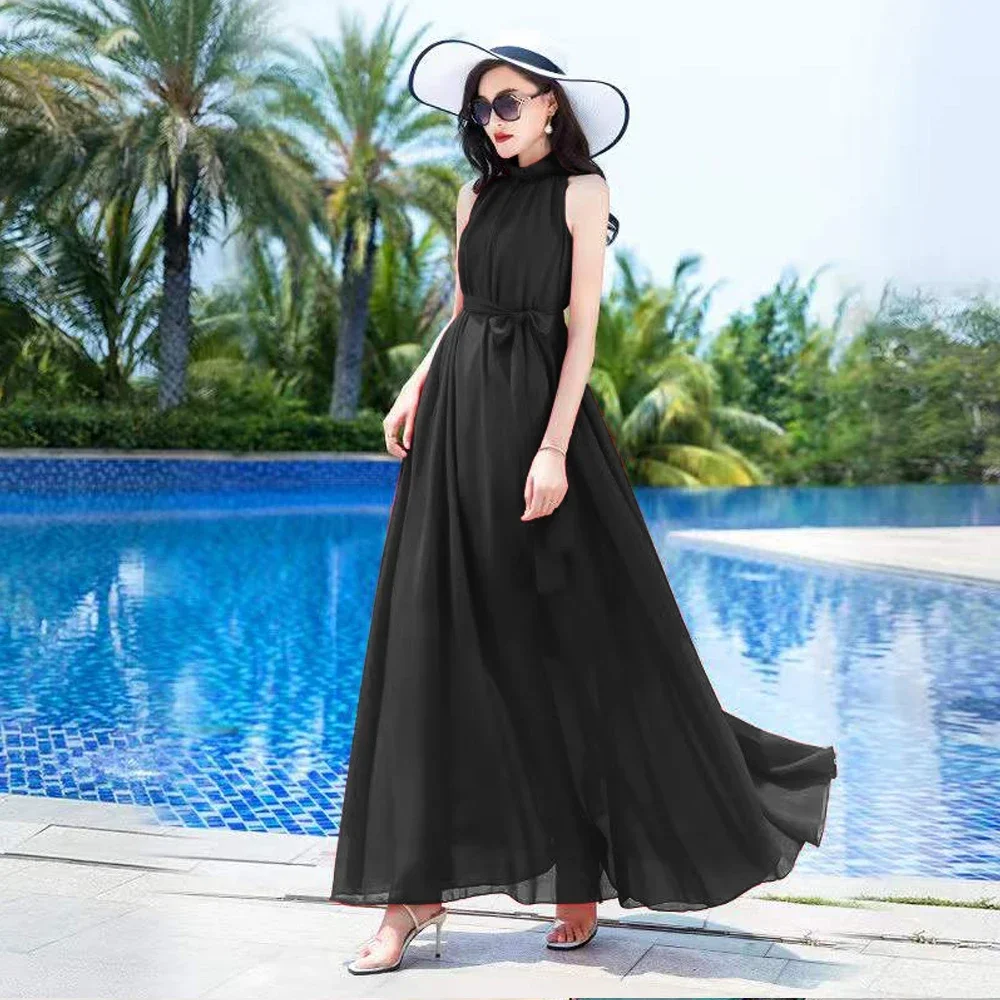 

Black Green Red Bandage Long Dress Women Multiway Wrap Convertible Boho Maxi Club Skirts Party Femme Soft Chiffon Party Dress