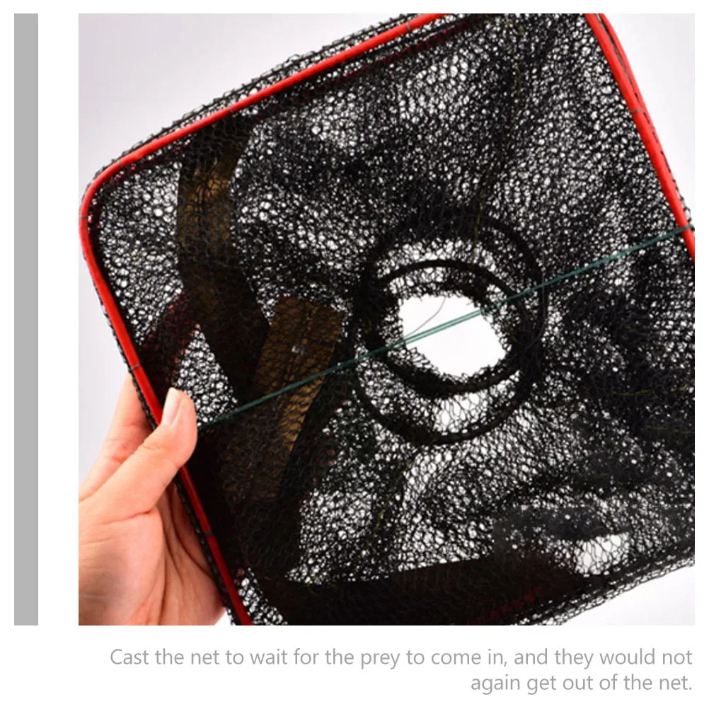 

3Pcs Portable Foldable Fishing Nets Large Capacity Outdoor Collapsible Crab Trap Lobster Crawfish Shrimp Net Crab Trap