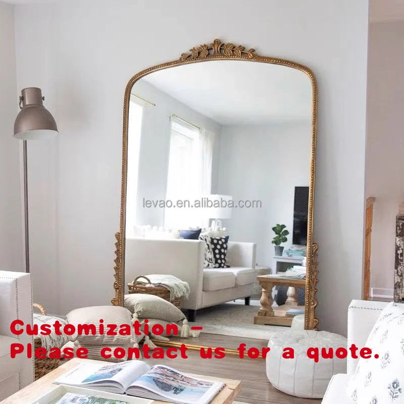 

Customize.European Style Frame Large Glass Wall Mirror Salon Mirror Hair Styling Used