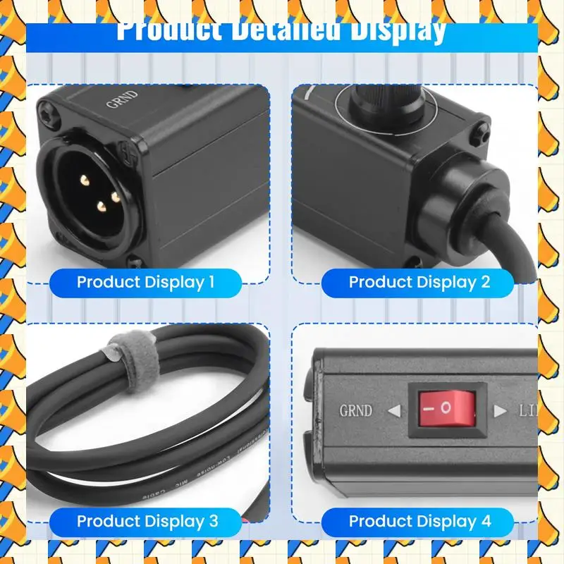 

ABYB New Audio Isolator XLR Eliminates Noise Ground Loop Audio Isolator Anti-Interference Current Sound Eliminates Noise