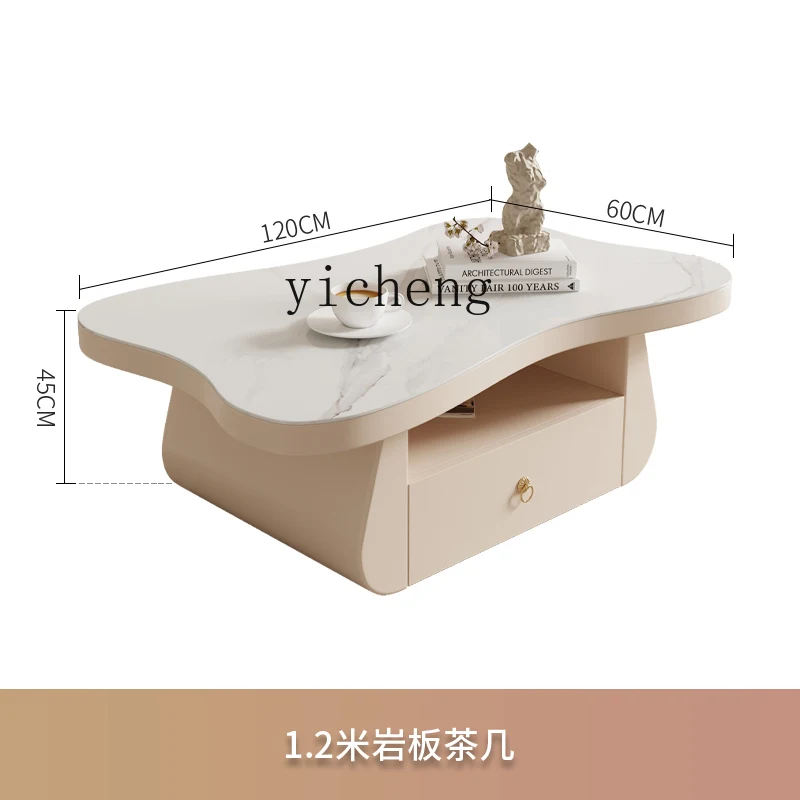 

ZK Cloud Tea Table Cream Style Living Room Small Apartment Nordic Light Luxury Creative Strange Shape