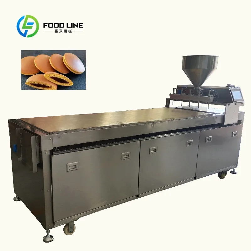 Printed Dorayaki Fabricator Stuffed Round Hotcake Batter Filling Device Touch Screen Operation For Dessert Production Workshop