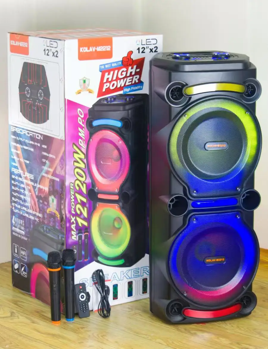 Caixa De som 3000W High-Power Bluetooth Speaker 12 Inch Outdoor Portable Subwoofer 3D Stereo Surround Sound Column Music Center