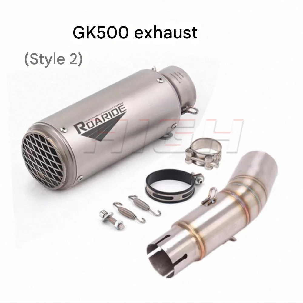GK500 titanium alloy exhaust system, mid-section and tail section, for Brixton Crossfire 500. - view 5