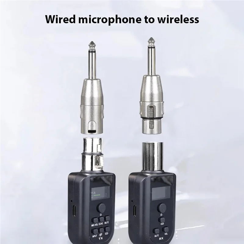 

-BOFF SL-100 Microphone Wireless Xlr Transmitter Receiver UHF Wireless Mic System For Audio Mixer Electric Guitar Bass Noise