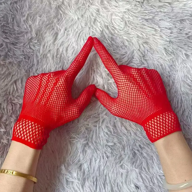 Gants en filet de pêche en dentelle à haute élasticité, élégants et Sexy, maille ajourée, respirant, étiquette de danse, chaussettes fines à la mode