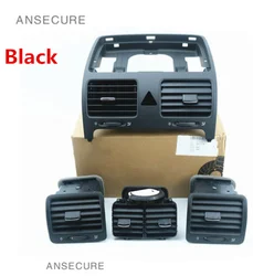 Black Front Rear Panel Console Vents Dash Louver Air Conditioner Vent Outlet Assembly For VW Jetta MK5 Golf 5 MK5 1K0819728 703