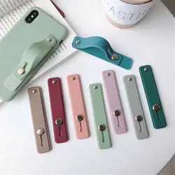 Fashion Phone Holder  Silicone Phone Hand Band Holder Finger Ring Push Pull Grip Stand Candy Color Bracket