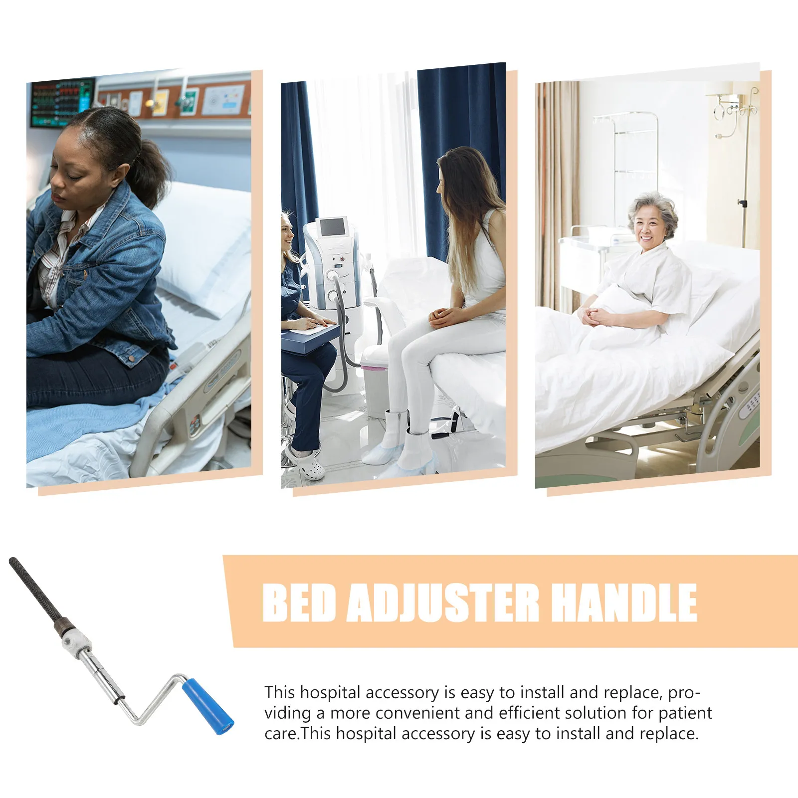 Replacement Crank Handle Nursing Care Bed Adjuster Handle Smooth Height Adjustment Hospital Homecare Supply Nursing Bed Crank view 4