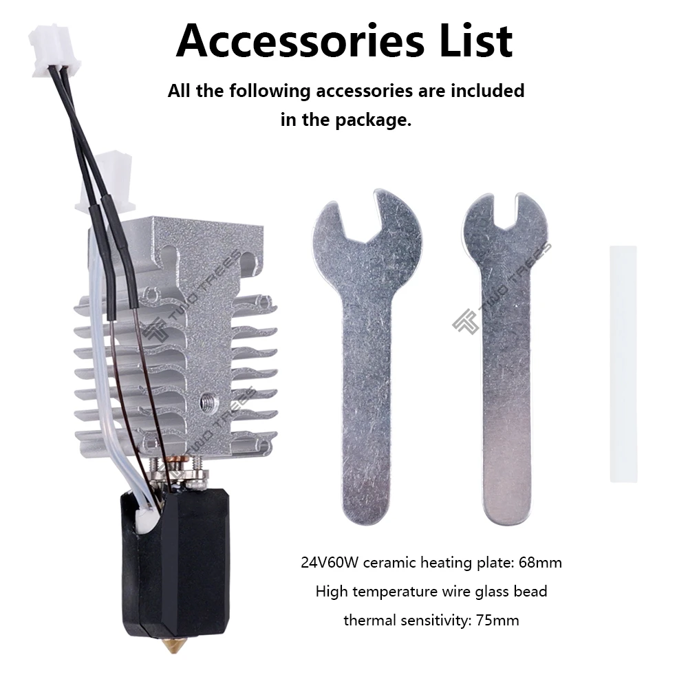 Zestaw Hotend do Creality Ender 3 V3 SE 24V 60W Grzałka ceramiczna Termistor Zestaw Hot End Części do drukarek 3D Zestaw dysz Blok grzewczy — zdjęcie produktu 6
