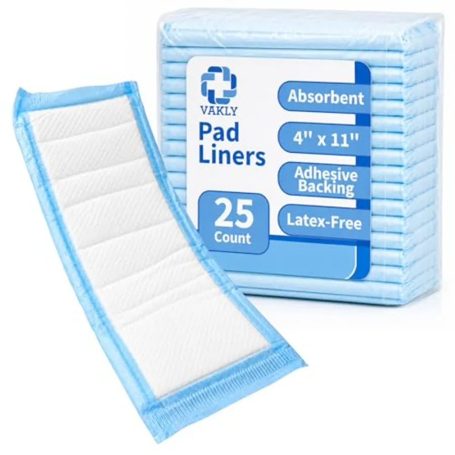

Postpartum Panty Liner Pads 4" x 11" 25 Pack Large Super Absorbent Maternity Pad Liners for Overnight Leak Protection, Incontin