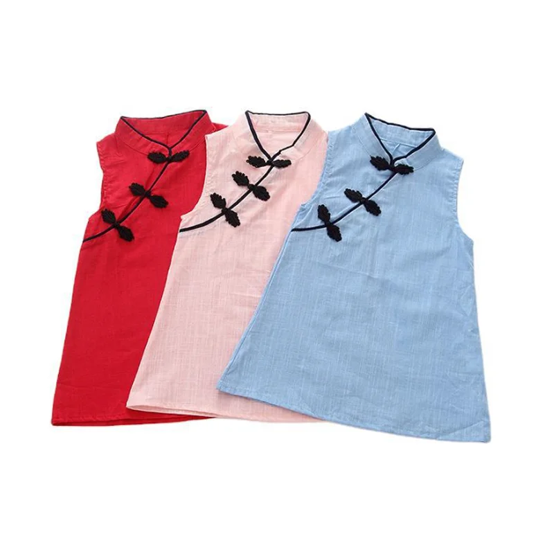 New Summer Girls' Cheongsam Dress
