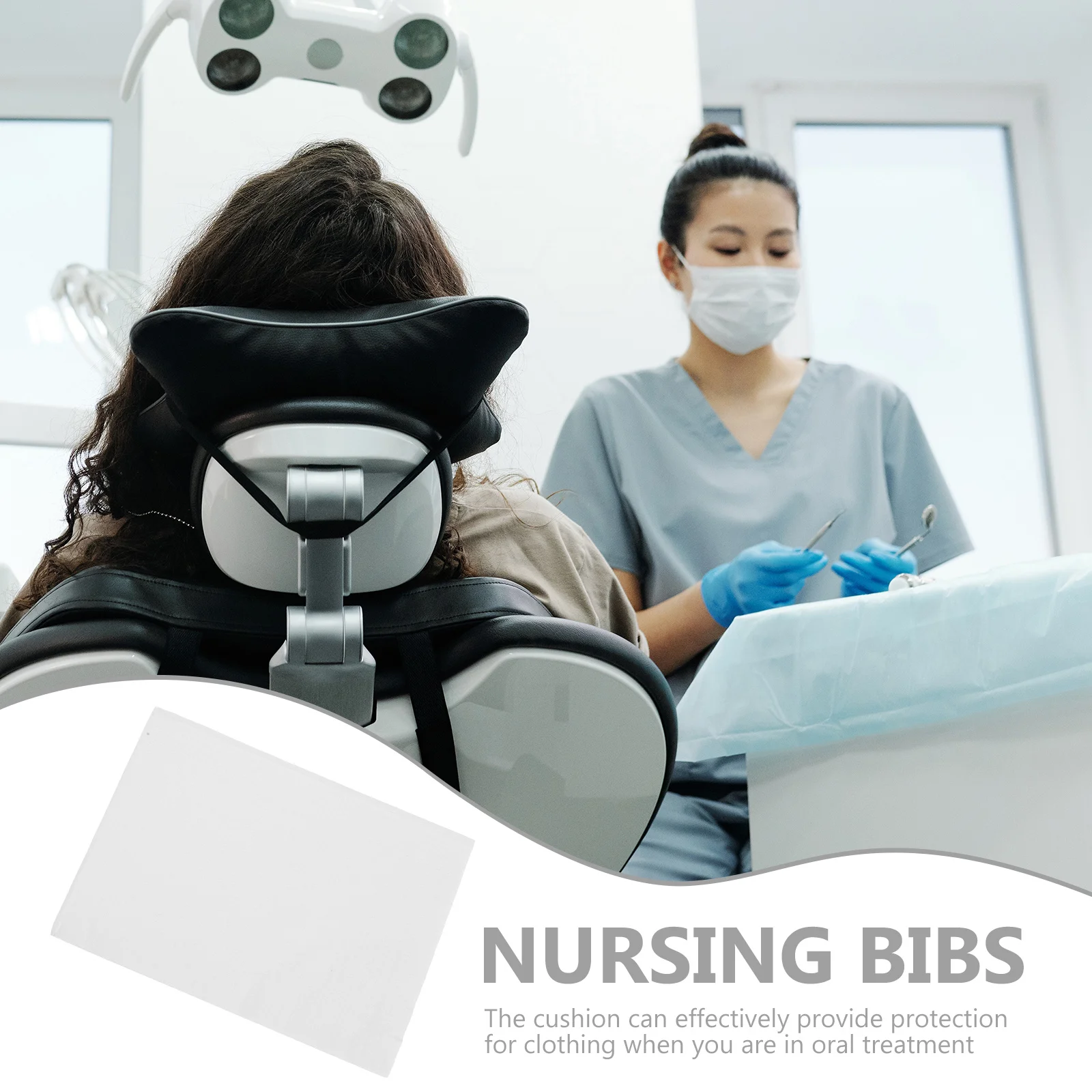 

125Pcs Single Use Oral Bibs Supple Dental Treatment Supplies Portable Clean Tidy Protection Dental Bibs Disposable