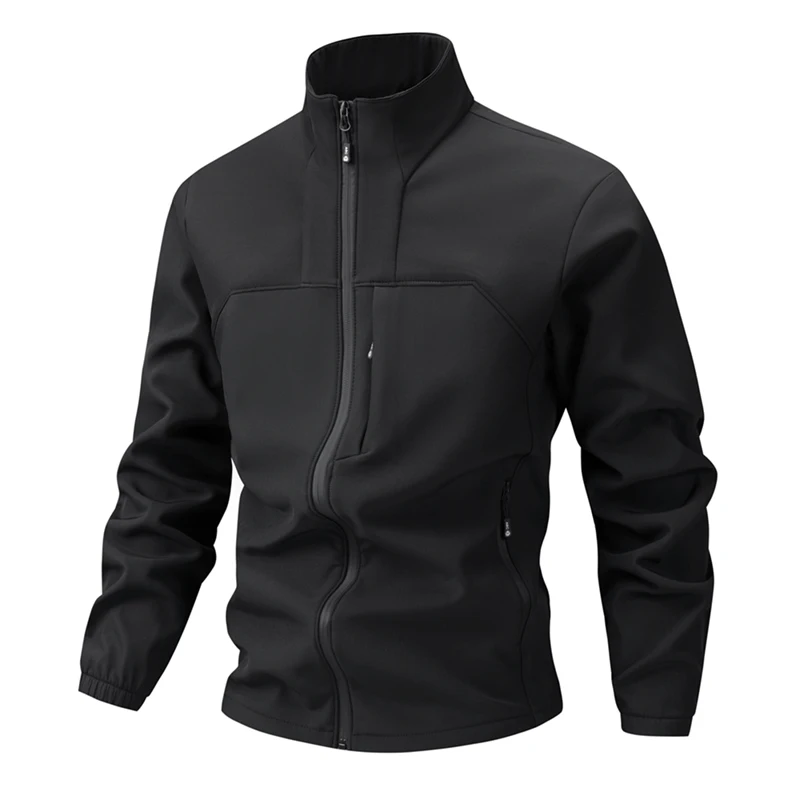High-Quality Fashionable Men's Softshell Jacket Autumn Winter Integrated Fleece Windbreaker Waterproof Outdoor Clothing