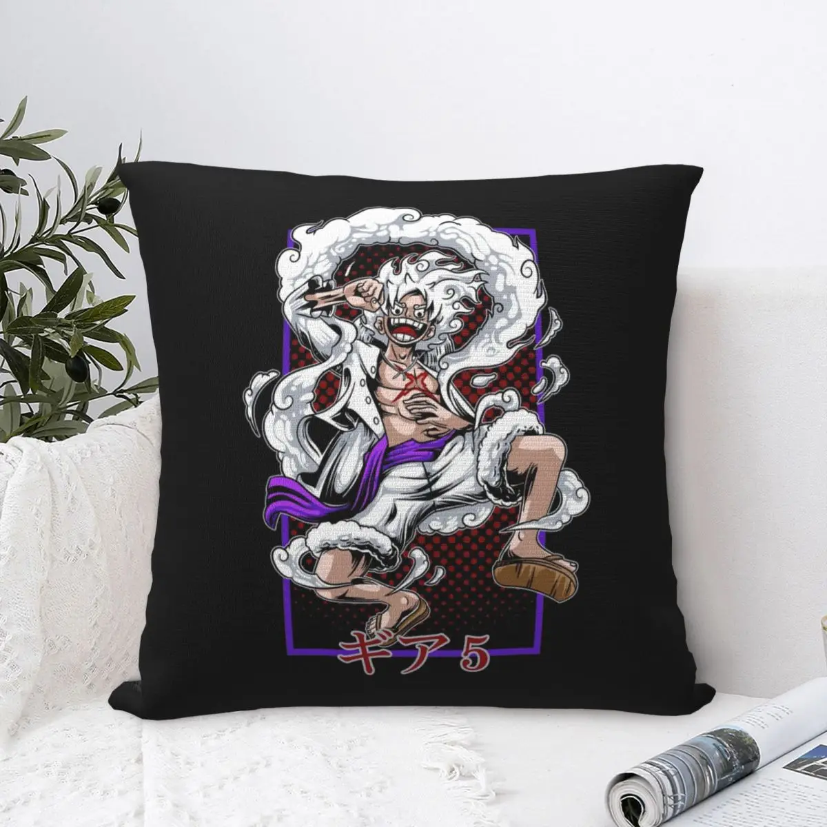 Anime Monkey D Luffy Pillow Cases Cushion Covers Creative Polyester Decorative Pillowcase for Home 45x45cm