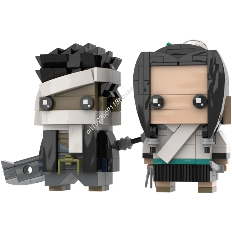 358 pçs moc zabuzahaku errante samurai brickheadz modelo blocos de construção montar diy tijolo crianças brinquedos criativos presentes natal