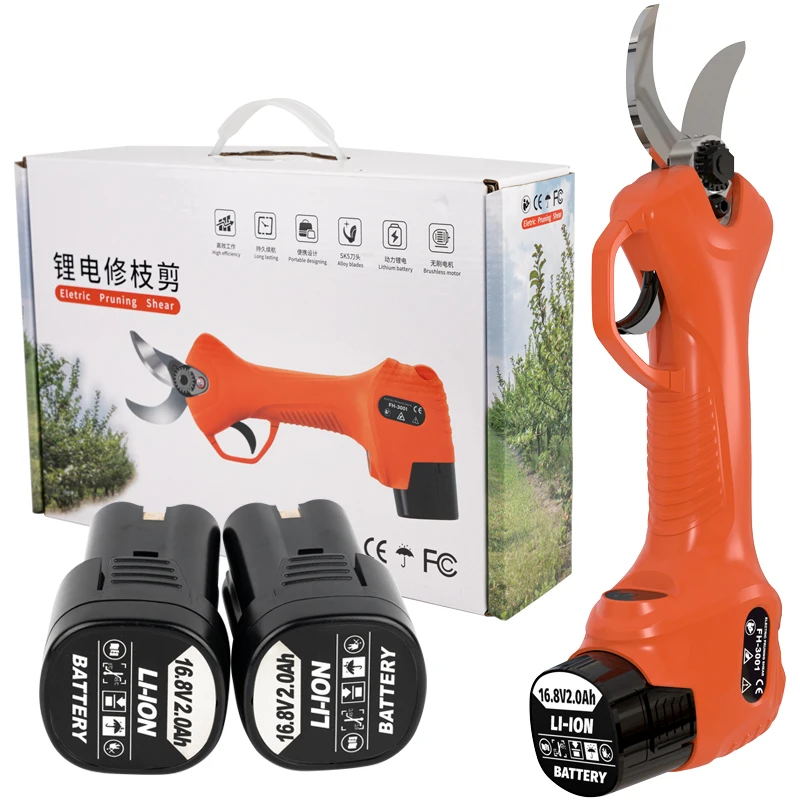 16.8V 30mm electric Pruning Shears scissors Garden Tree Pruner cordless Lithium Branch Pruner Electric Pruning Shears