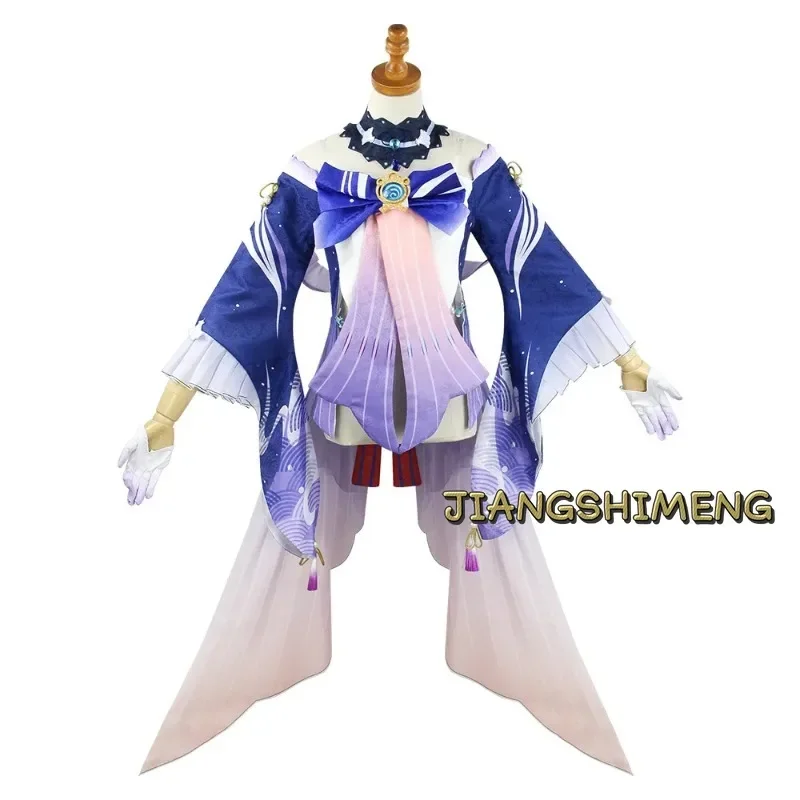 Game Sangonomiya Kokomi Pearl of Wisdom Cosplay Chinese Style Anime Costume Wig Sticker Full Set Halloween Chirstmas Party Suit