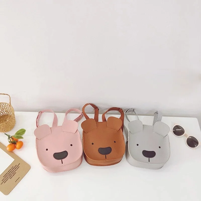 Version Cute and Fashionable Little Bear Bags Children's and Boys' Accessories with Concave Shape Kawaii Backpack