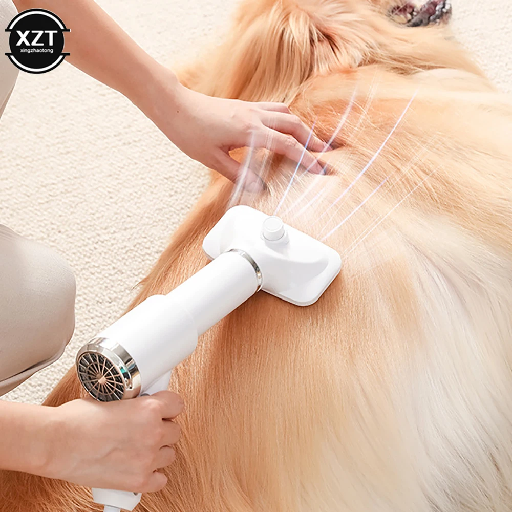 New Upgrade 2-In-1 Pet Dog Dryer Quiet Dog Hair Dryers and Comb Brush Grooming Kitten Cat Hair Comb Puppy Fur Blower Temperature