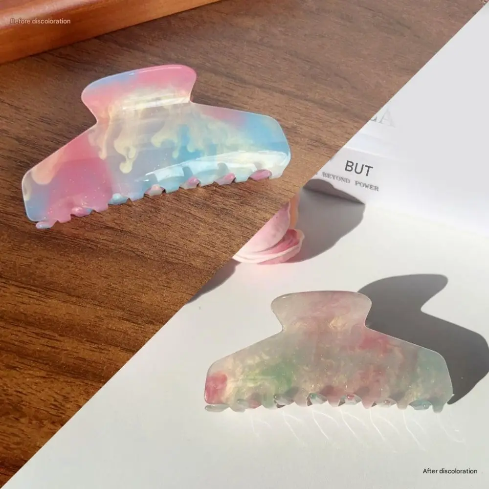 جديد الأشعة فوق البنفسجية اللون تغيير مقاطع مخلب الشعر تغير لون كبير في ضوء الشمس أغطية الرأس مقاطع القرش الملونة الهدايا #2