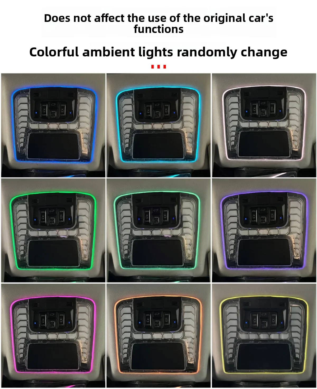 For Toyota Alphard 30 Series LM300 2015-2023 Front Ceiling Reading Atmosphere Light Car Roof Colorful Ambient Lamp Accessories detail image 4