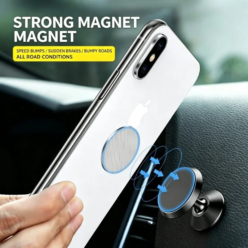 Magnetic Car Phone Holder Mobile Cell Phone Holder Stand  Car Magnet Mount BracketFor All Smartphones For iPhone Samsung Xiaomi