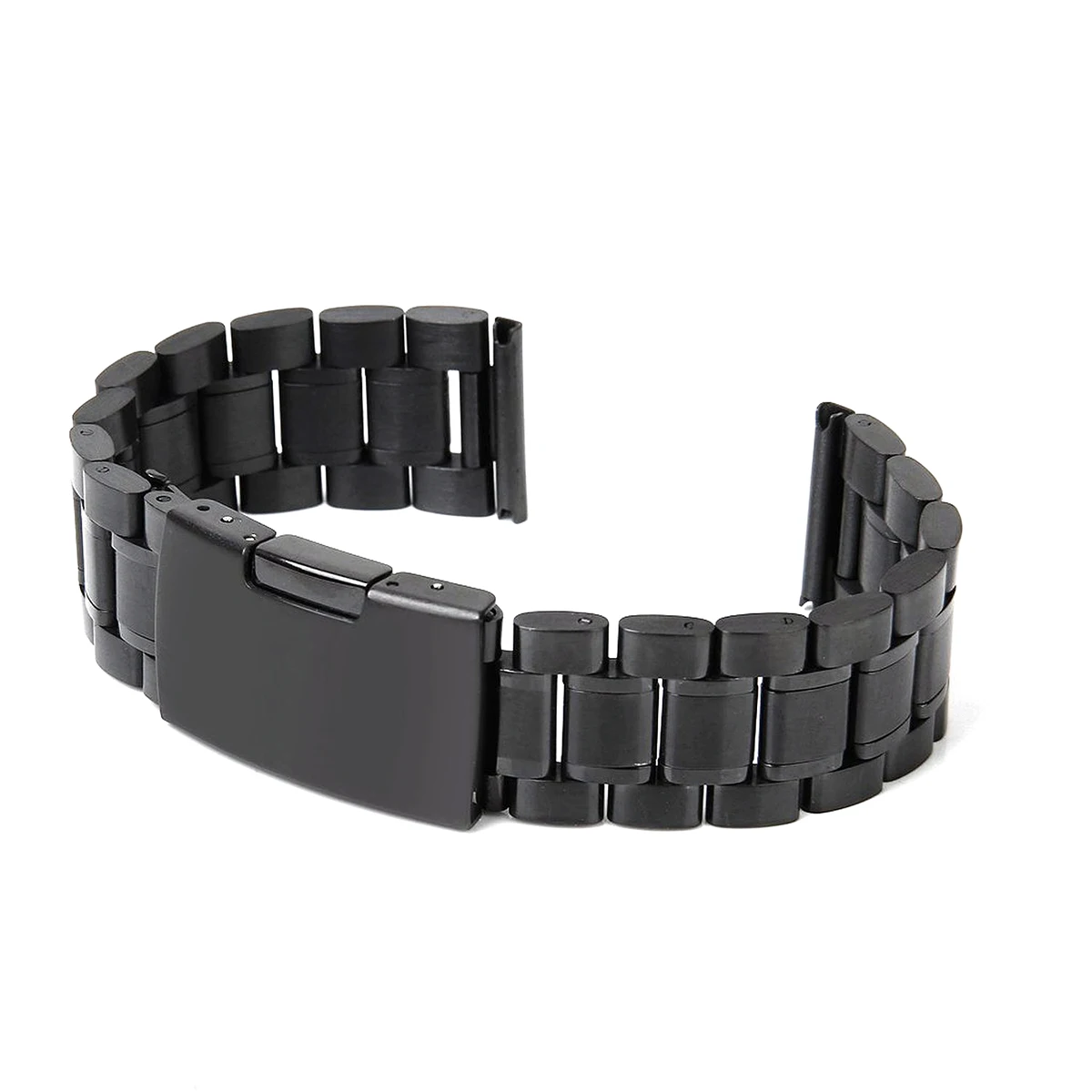 

24mm Stainless Steel Watch Band 175mm Length 3 5mm Thickness Fold Clasp Push Button Straight End Replacement Spring Bars