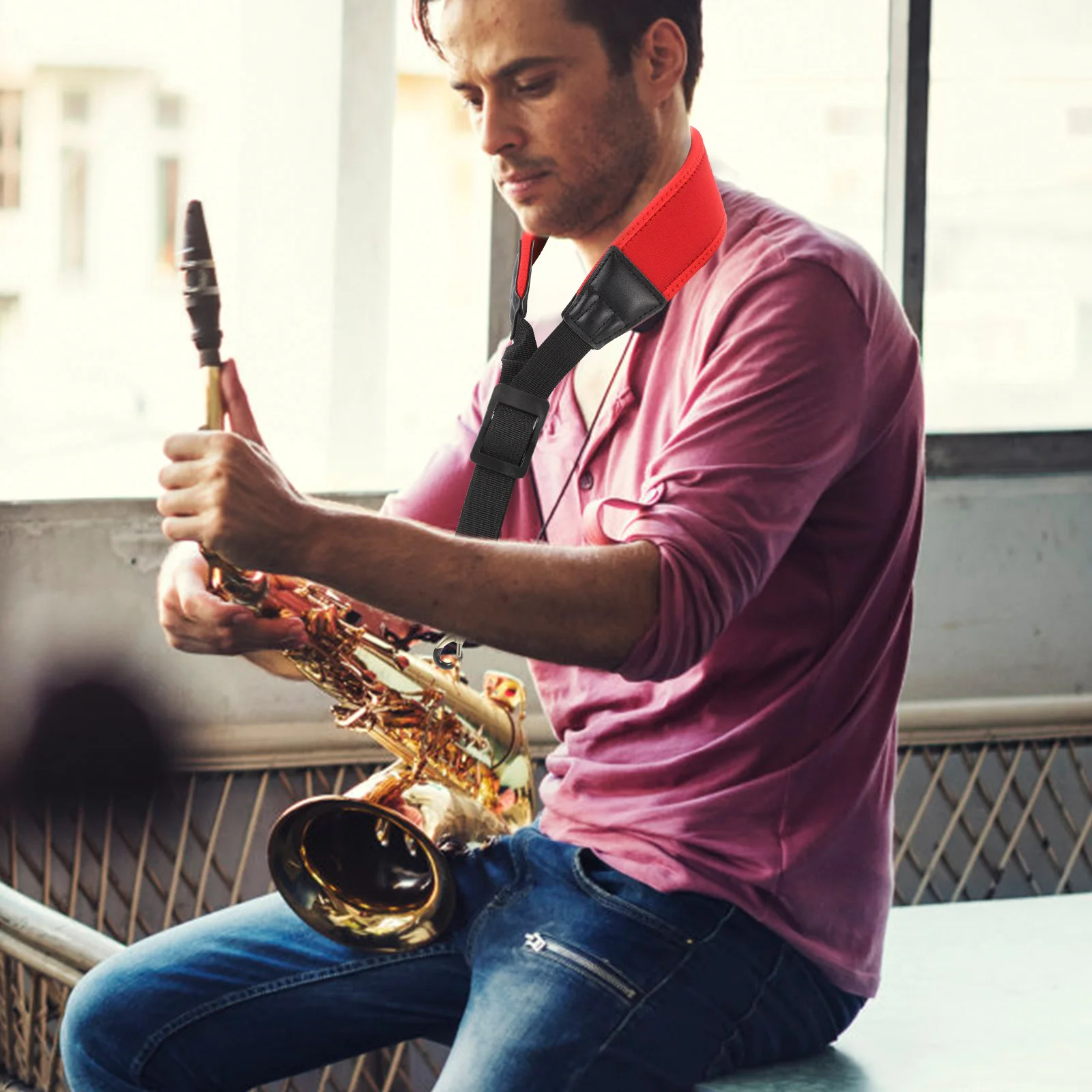 

Saxophone Neck Strap Small Portable Design Convenient Carry in Bag for Outdoor Use Durable Reliable Saxophone Strap