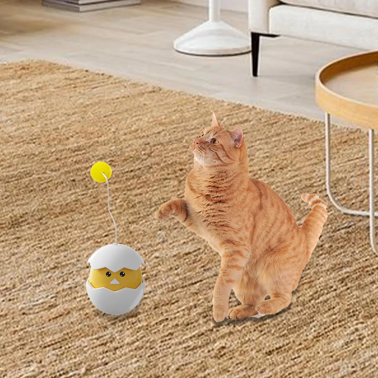 

Automatic Interactive Cat Toy Indoor Exercise 360° Rotating Playing